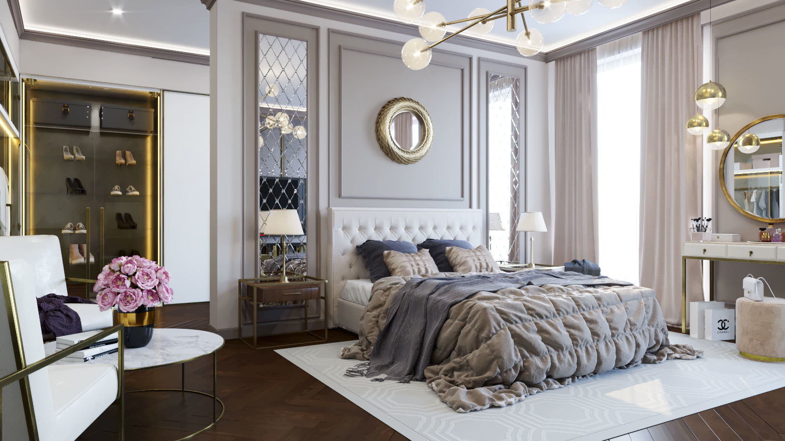 Giường ngủ tân cổ điển: Vẻ đẹp sang trọng và đẳng cấp