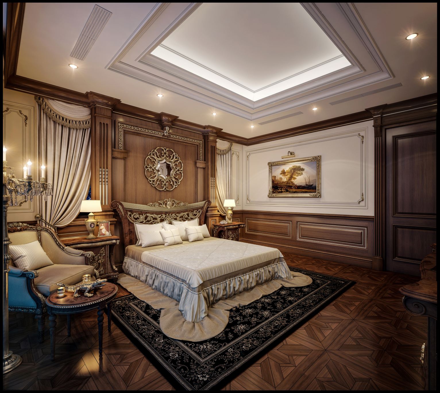 Nội thất phòng ngủ đẹp thiết kế bởi Gỗ Phương Đông