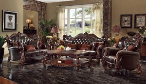 Bộ sofa làm từ gỗ sồi có vân màu nâu nhạt