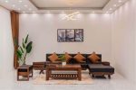 Bộ sofa óc chó chữ L thiết kế tinh tế