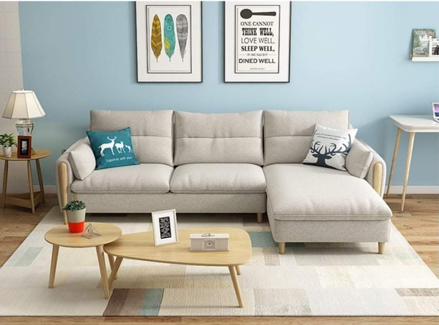 Sofa chữ V trẻ trung cho phòng khách nhỏ