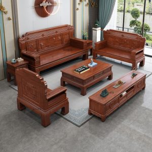 Bộ bàn ghế phòng khách gỗ gõ đỏ là lựa chọn hoàn hảo cho phòng khách