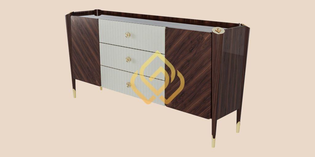 Tủ trang trí gỗ óc chó cao cấp