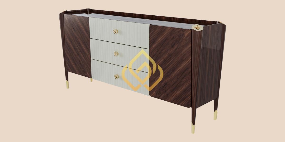 Tủ trang trí gỗ óc chó cao cấp