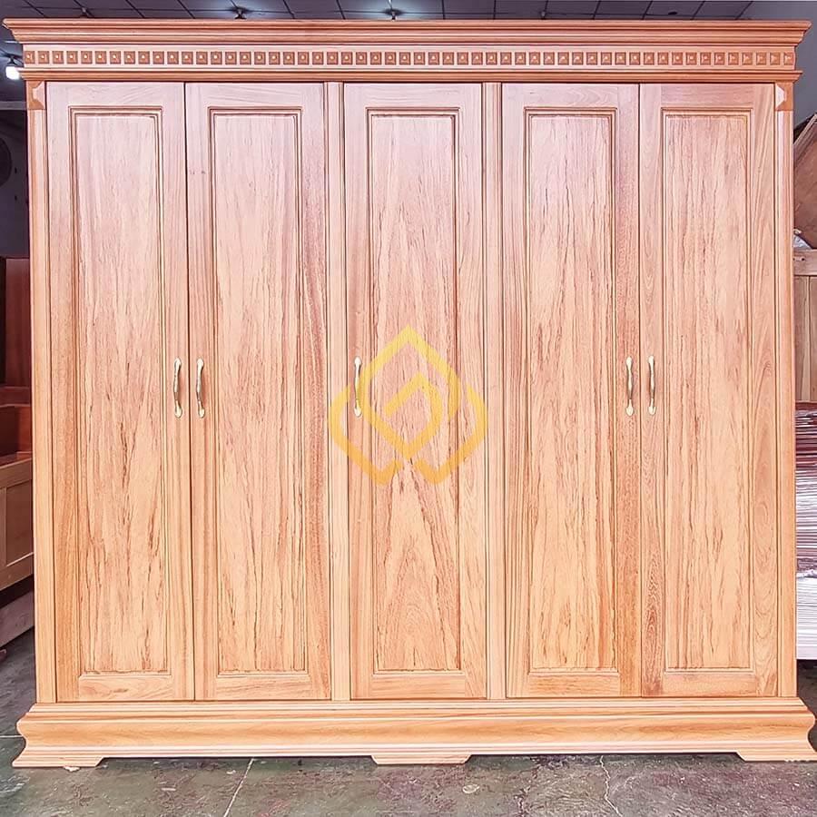 Những mẫu tủ quần áo gỗ gõ đỏ hiện đại đáng tham khảo