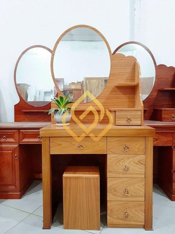 Bàn trang điểm gỗ gõ đỏ đẹp sang trọng