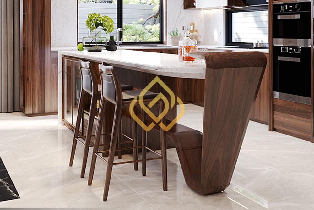 Các mẫu quầy bar gỗ óc chó được ưa chuộng