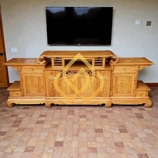Kinh nghiệm chọn kệ tivi gỗ gõ đỏ phù hợp