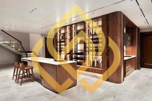 Kệ trang trí gỗ óc chó
