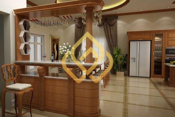 Xu Hướng Thiết Kế Quầy Bar Gỗ Gõ Đỏ Trong Không Gian Nội Thất Cao Cấp