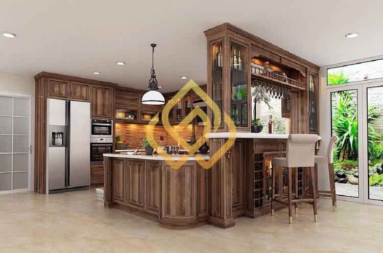 Quầy Bar Đẹp Gỗ Gõ đỏ Sang Chảnh Đẳng Cấp